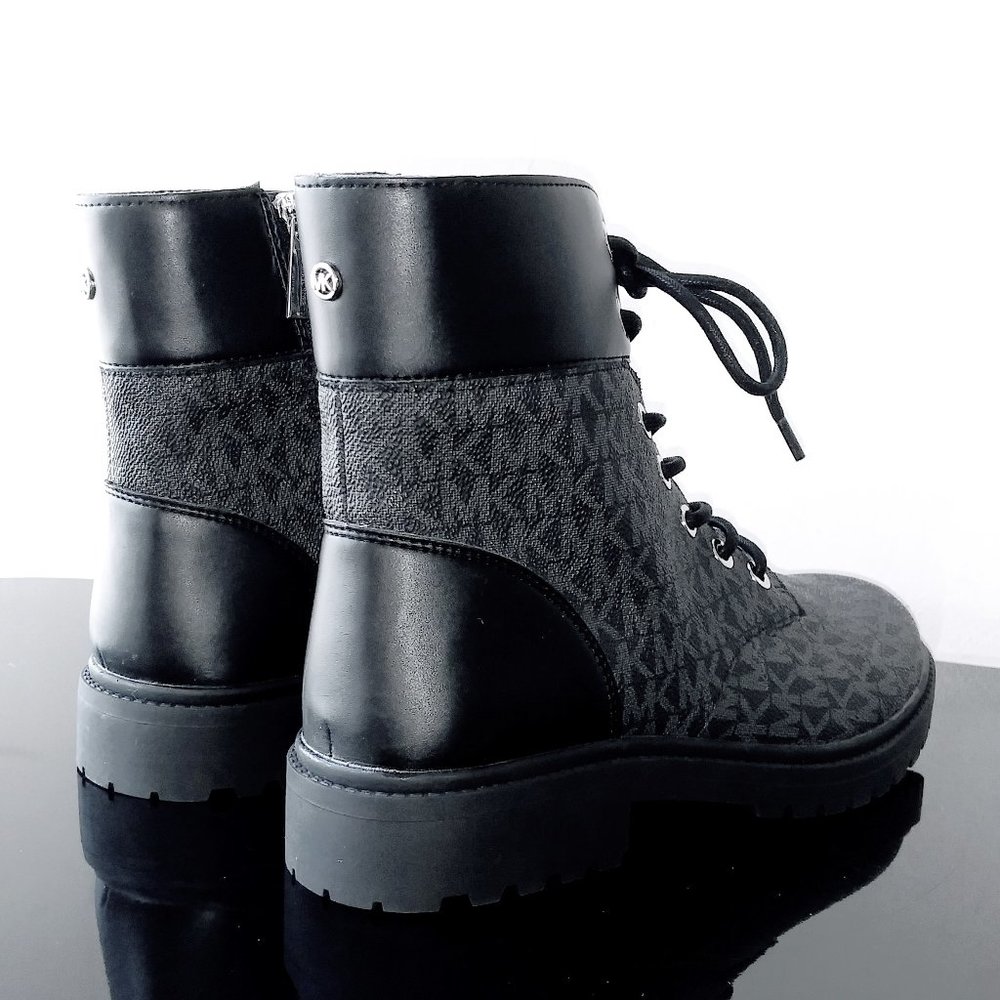 Michael Kors Women's Alistair Lace-Up Lug Sole Combat Booties - Picture 7 of 13